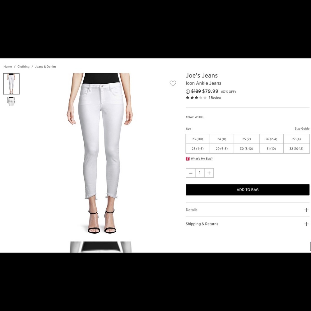 Joe’s Icon ankle jeans